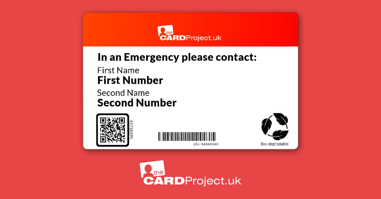 DNR Photo Medical ID Alert Card  (REAR)
